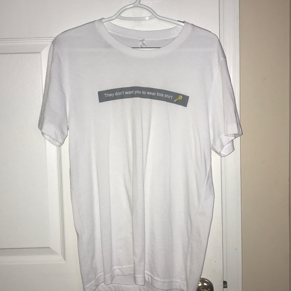 T shirt with slogan